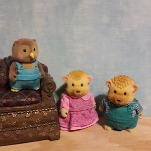 3 Lol Woodzeez Calico Critter Dollhouse Dolls
